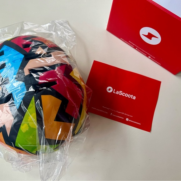 LaScoota Youth Bike Skate Helmet Large NWT Unopened Colorful Pro Action - Picture 13 of 16